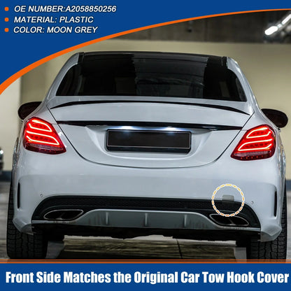 Rear Bumper Tow Hook Cover for Mercedes-Benz W205 (2015-2021) Moon Grey