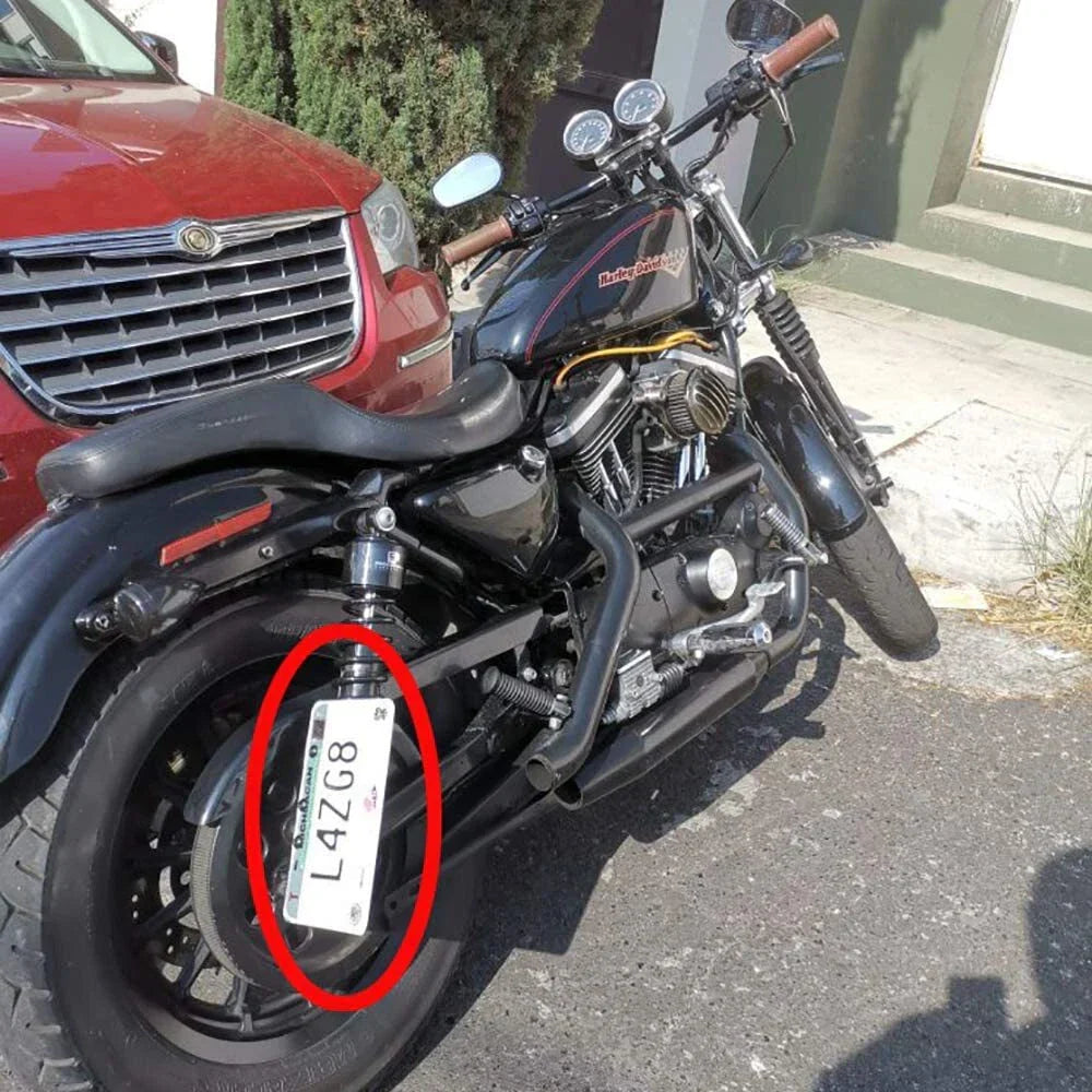 Metal Side Mount License Plate Holder Tail Light Bracket for Motorcycle
