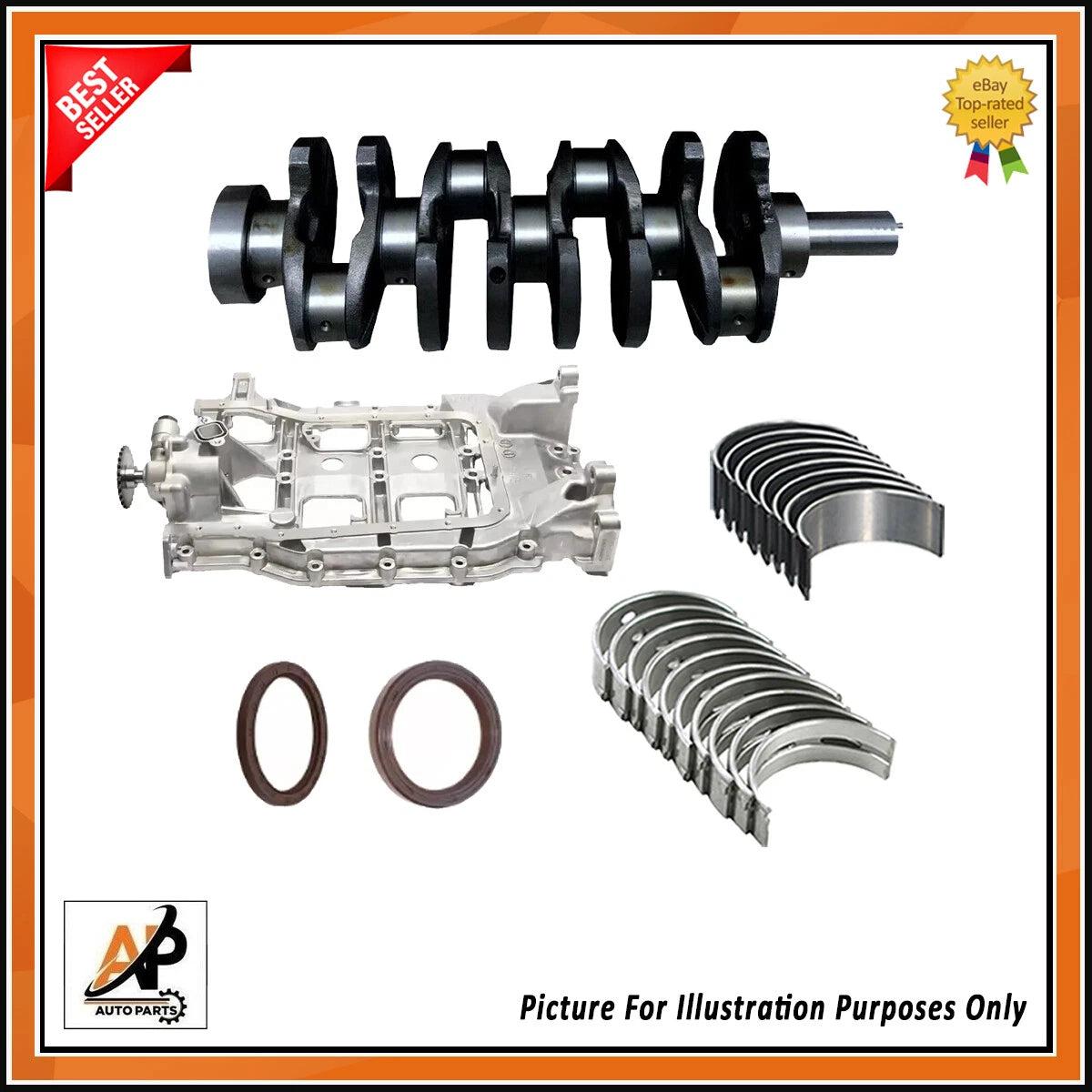 Crankshaft Engine Rebuild Kit for Hyundai Kia D4CB 2.5 Diesel (1999–2004)