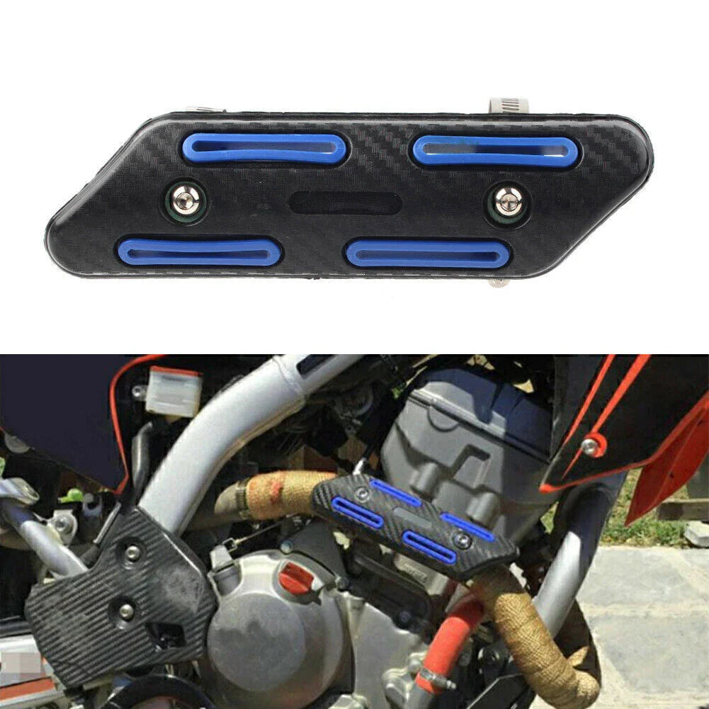 Muffler Pipe Heat Shield Cover for Motor Blue (Red Anti-Scalding)