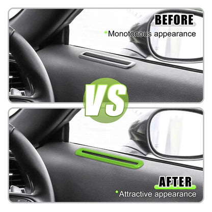 2 x Door Air Condition Outlet Vent Trim for Dodge Challenger (2015-2019) Green