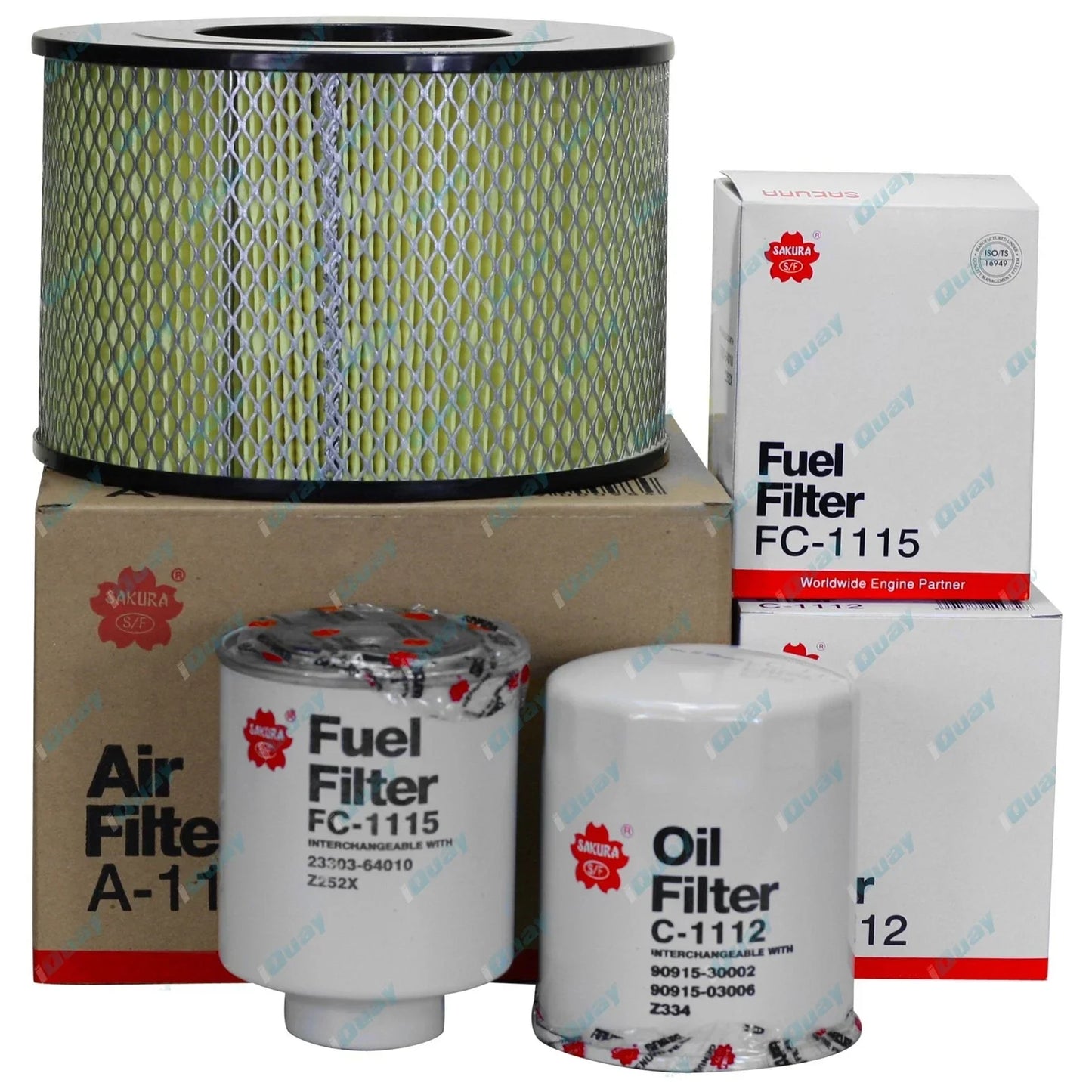 Air Oil Fuel Filter Service Kit for Landcruiser HDJ80 1HD-T 1HD-FT 4.2L Diesel