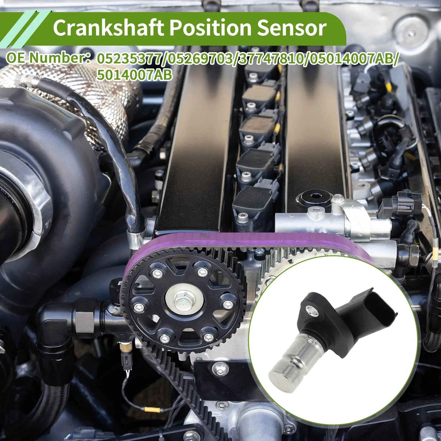 Crankshaft Position Sensor for Chrysler Cirrus (1995-2000) 1 x Black
