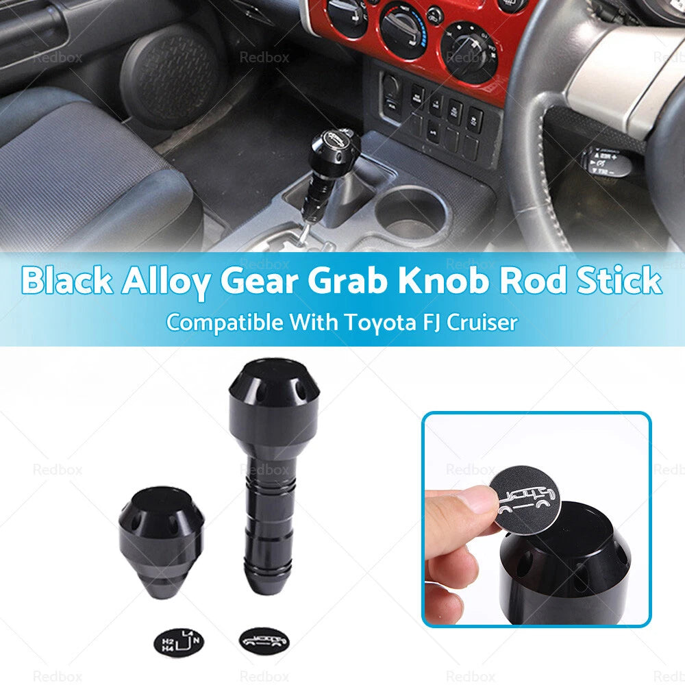Black Alloy Gear Grab Knob Rod Stick for Toyota FJ Cruiser (2007-2021)