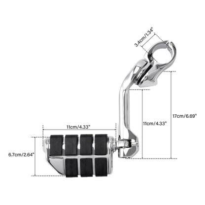 1-1/4" Chrome Footpeg Footrest Mount for Harley Touring Engine Guard