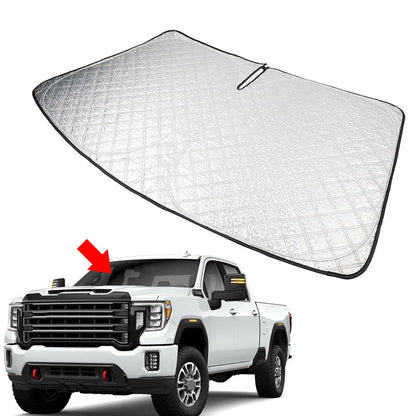 Foldable Windshield Sun Shade Visor for GMC Sierra 1500 2500 3500 (2019-2025)