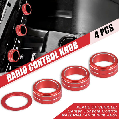 4pcs Red Air Conditioner Shift Knob Covers for Honda Civic (2022)