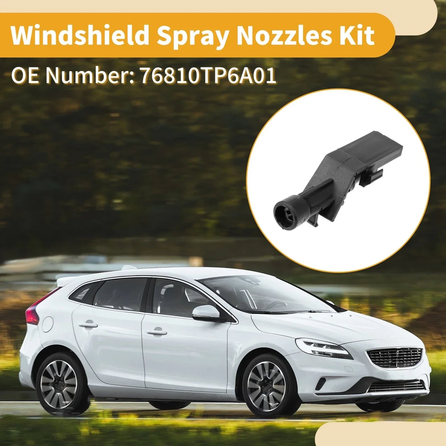 Windshield Washer Nozzle Kit 2 x for Honda Civic (2016-2023)