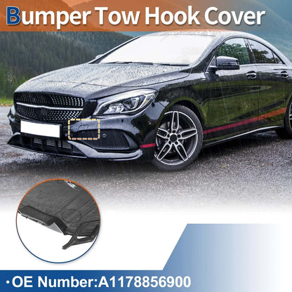 Front Bumper Tow Hook Cover for Mercedes-Benz (2012-2018) Silver Tone