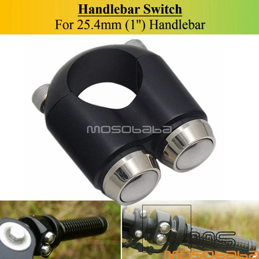 Aluminum  Button Light Switch for Cafe Racer 1" Bars