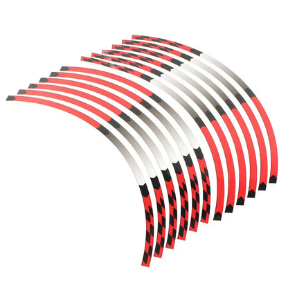 17" Rim Stripes Wheel Tape Decals Red for Kawasaki Ninja 1000 250 300 (2011-2023)