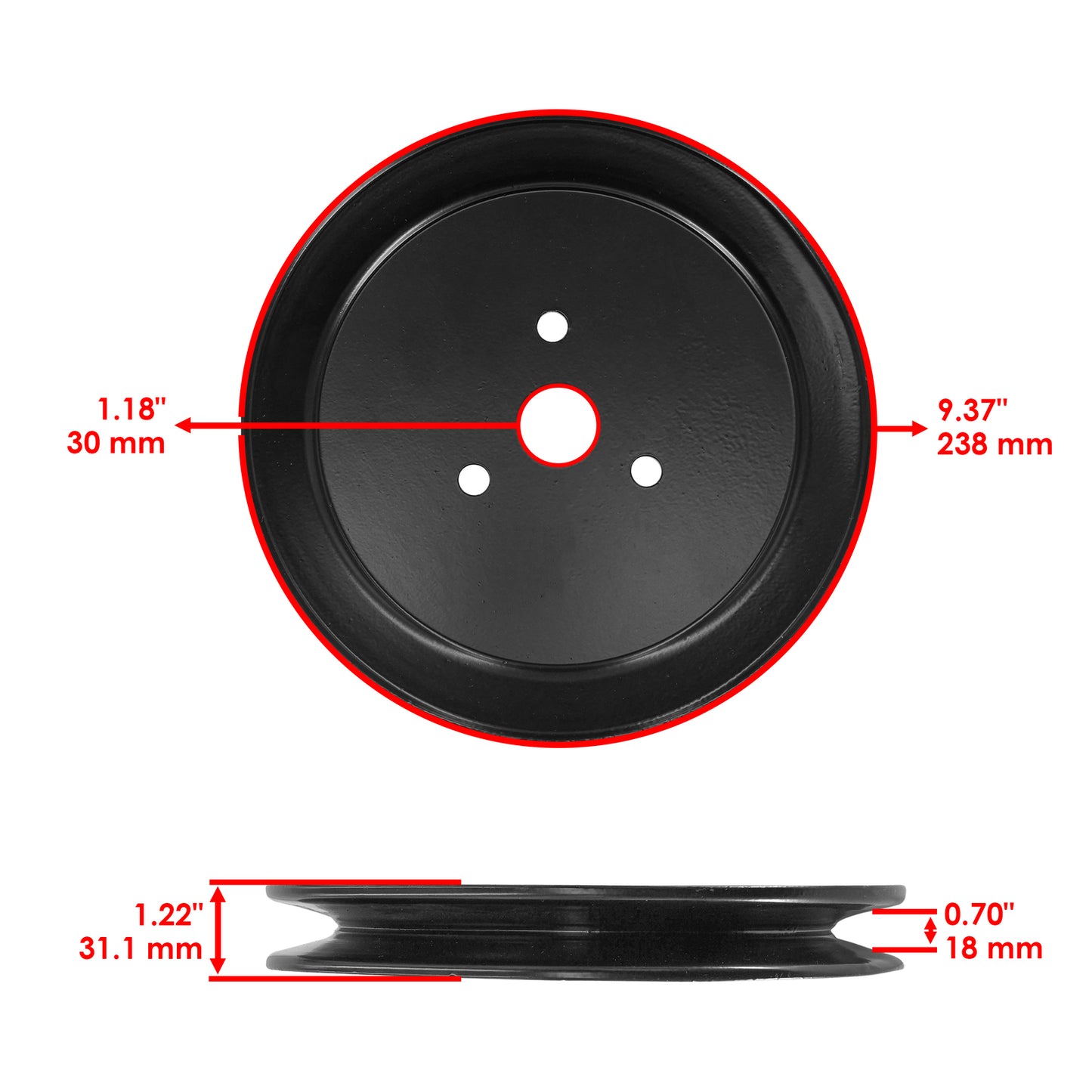 72" Deck Spindle Pulley Replacement for Exmark Lazer Z LZ23 (2005–2018)
