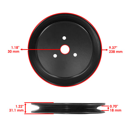 72" Deck Spindle Pulley Replacement for Exmark Lazer Z LZ23 (2005–2018)