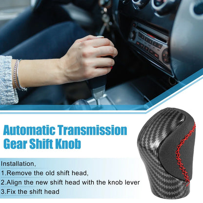 Gear Shift Knob for Lexus ES300h Carbon Fiber Black Faux Leather (2013-2018)