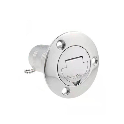 1-1/2" Marine Boat Keyless Water Deck Fill Filler Polished 316 Stainless Steel