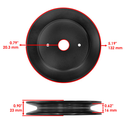 52 Inch Deck Spindles Replacement with Pulleys and Blades for Allis-Chalmers YT9500 (2000–2000)