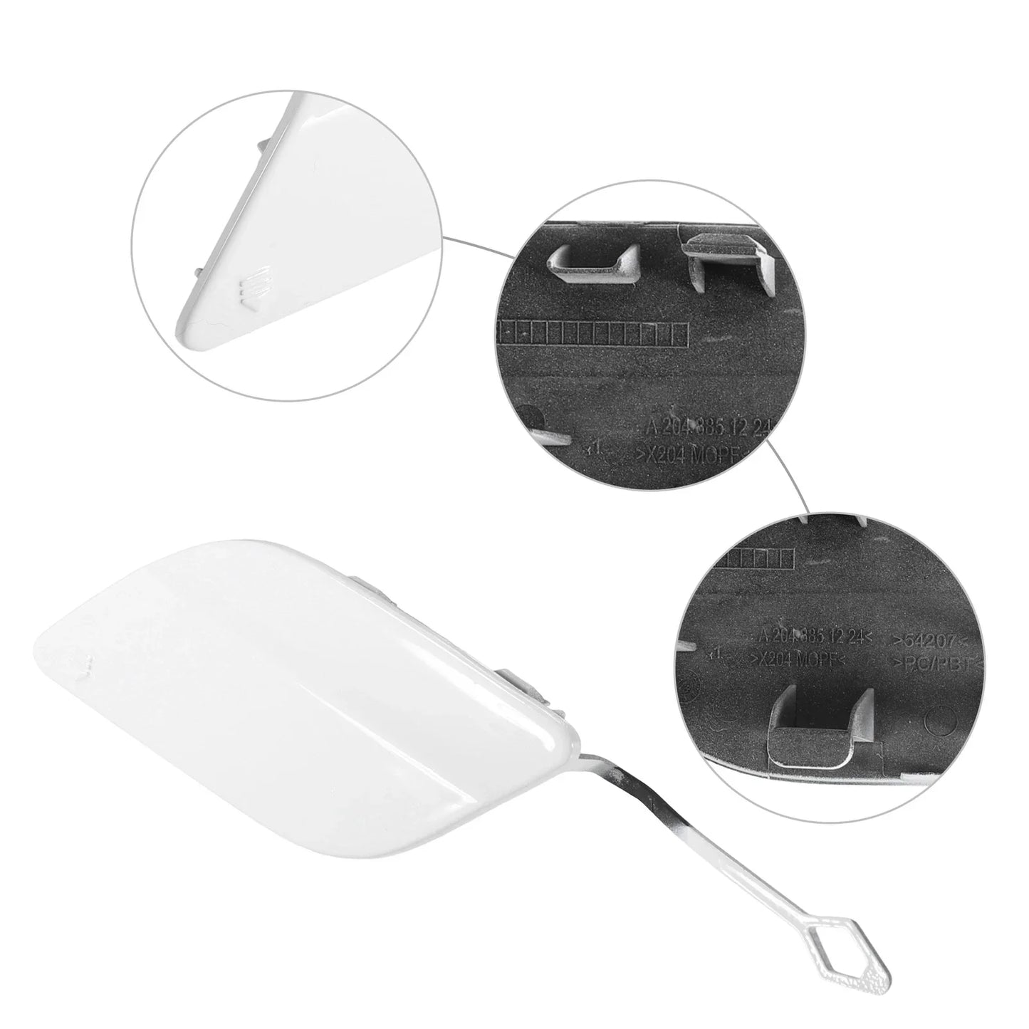 Rear Bumper Tow Hook Eye Hole Cover for Mercedes-Benz GLK350 GLK250 (2010-2015)