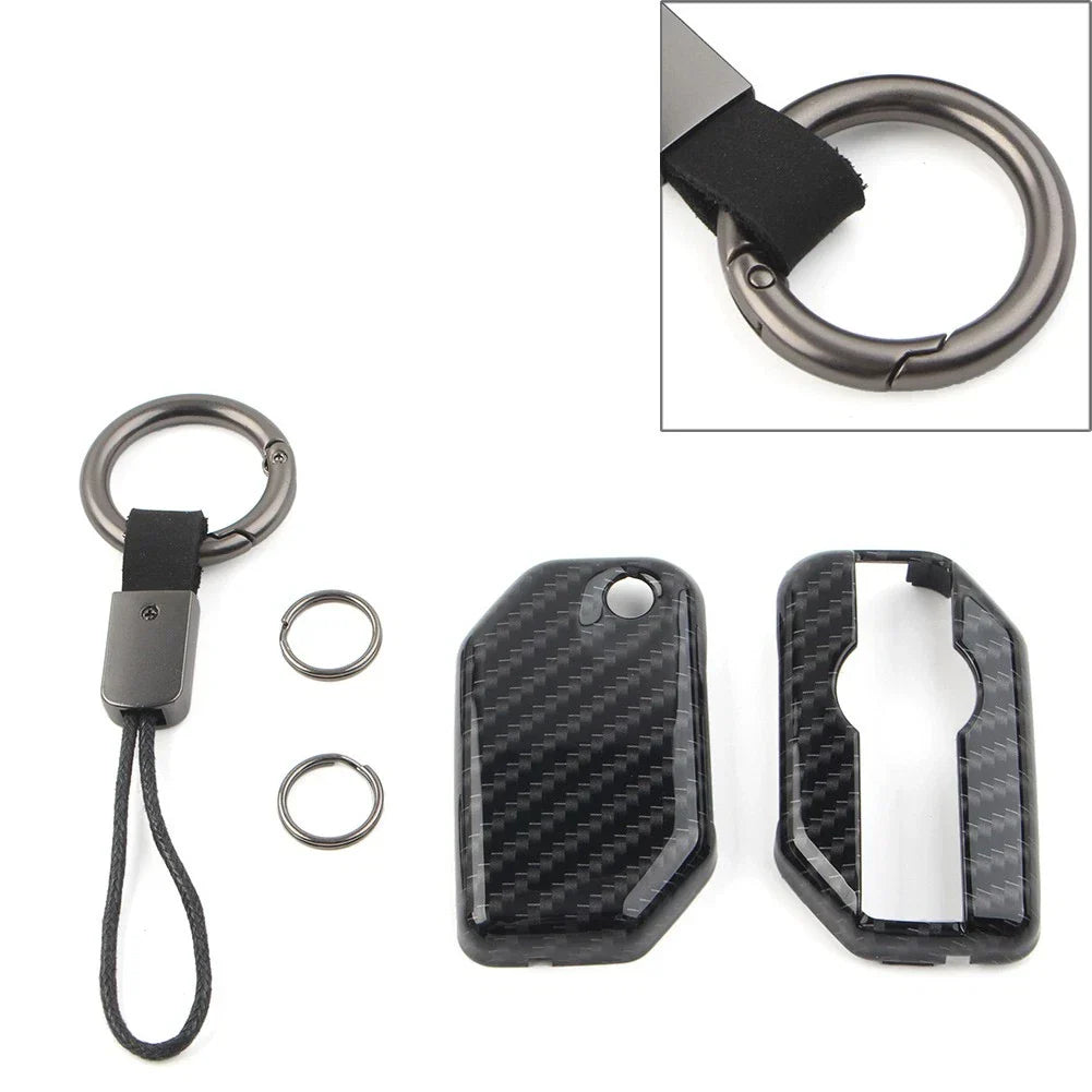 Key Chain Procter Cover Fob Carbon Fiber for BMW F750GS F850GS R1200GS R1250GS (2018-2023)