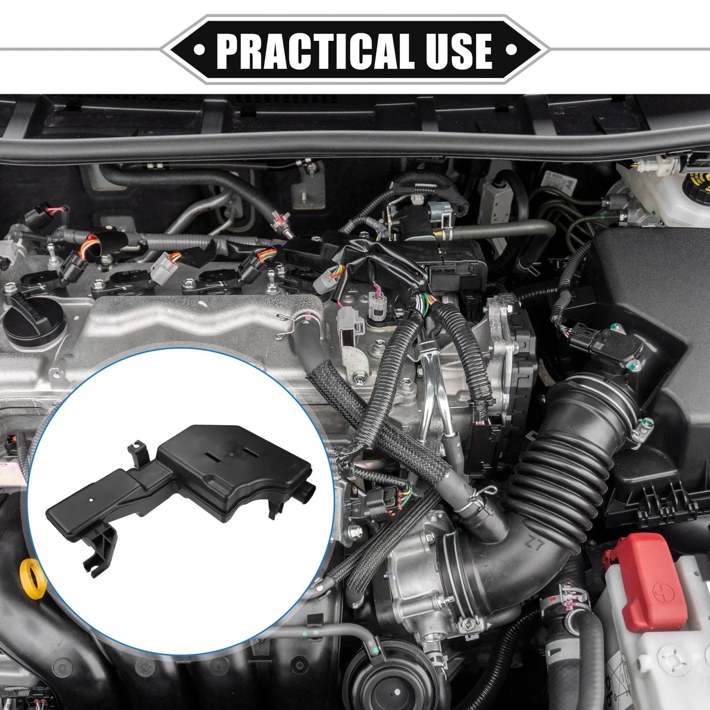 Car Engine Air Intake Resonator for Honda HR-V 2016-2022 1.8L Black