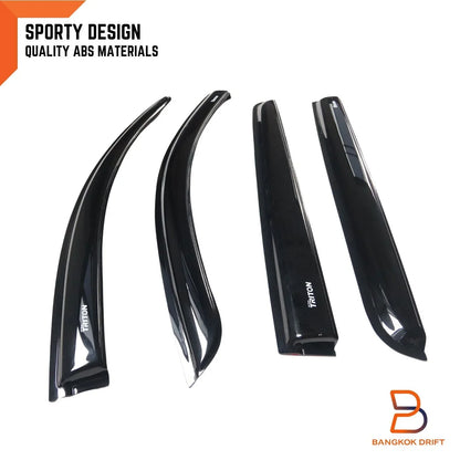 Weather Shield Window Visor Rain Guard for Mitsubishi Triton MQ MR (15-23)