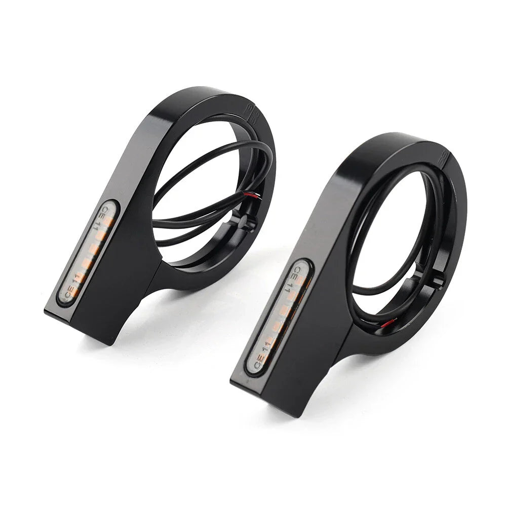 LED Fork Turn Signal Light Indicator Amber for Harley Touring Dyna (2014-2023)