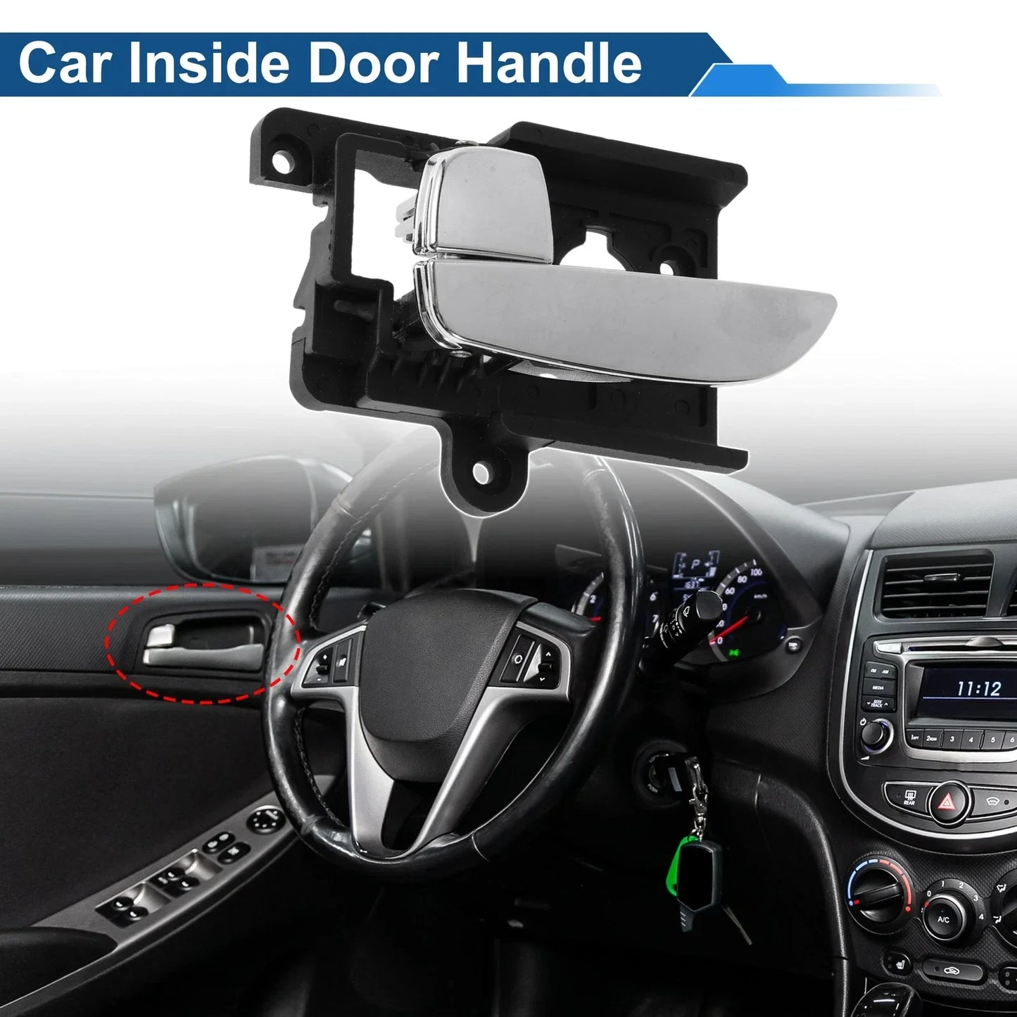 Front Passenger Side Interior Door Handle for Hyundai Elantra (2011-2016)