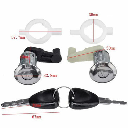 Car Door Lock Barrel Cylinder Kit for Renault Megane Clio 2 (2003-2012)