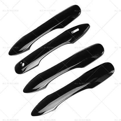 8 x Black Outer Door Handle Bowl Cover Trim for Toyota Camry (2018-2023)