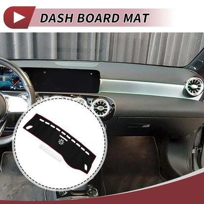 Dashboard Cover Mat for Mercedes CLA 2013-2019 Sun Protector Pad Black Red