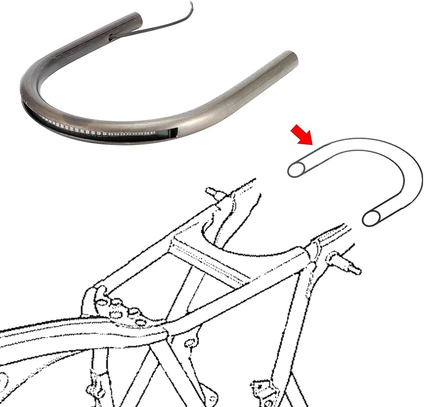 Flat Tail Cafe Racer Rear Seat Frame Loop for Yamaha XS 750