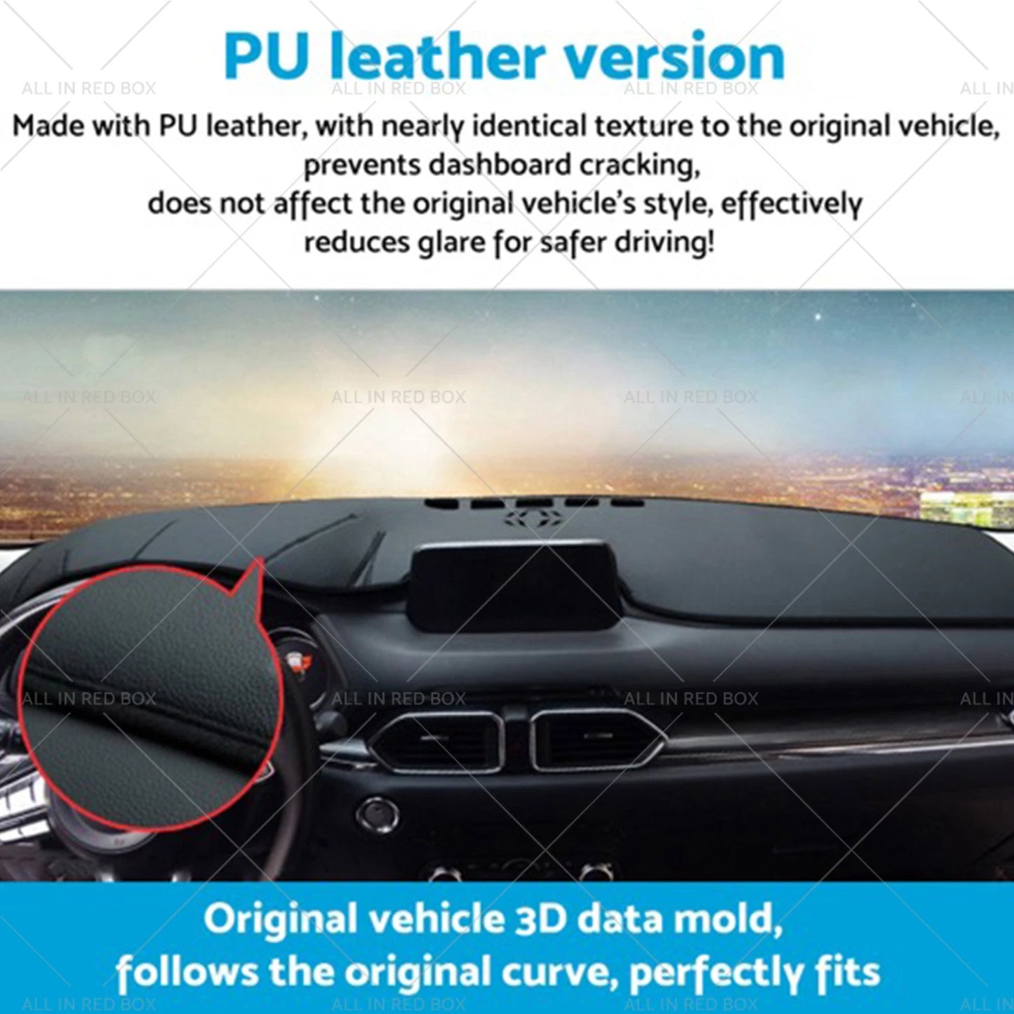 Dash Mat Microfiber Leather Non-Slip for Volkswagen Tiguan (2016-2024)