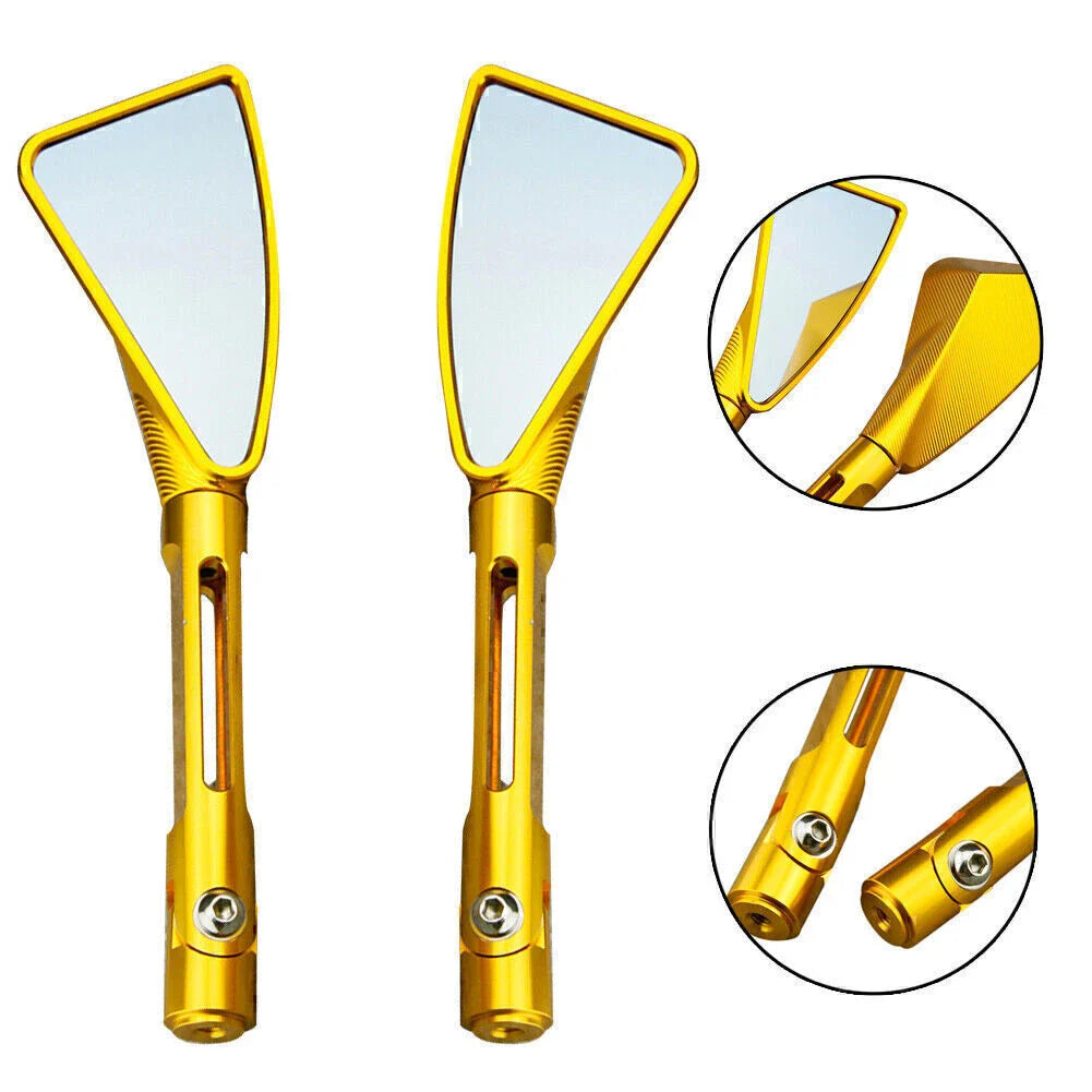 CNC Rear View Side Mirrors for Kawasaki Ninja ZX10R ZX6R Gold (2004-2008)