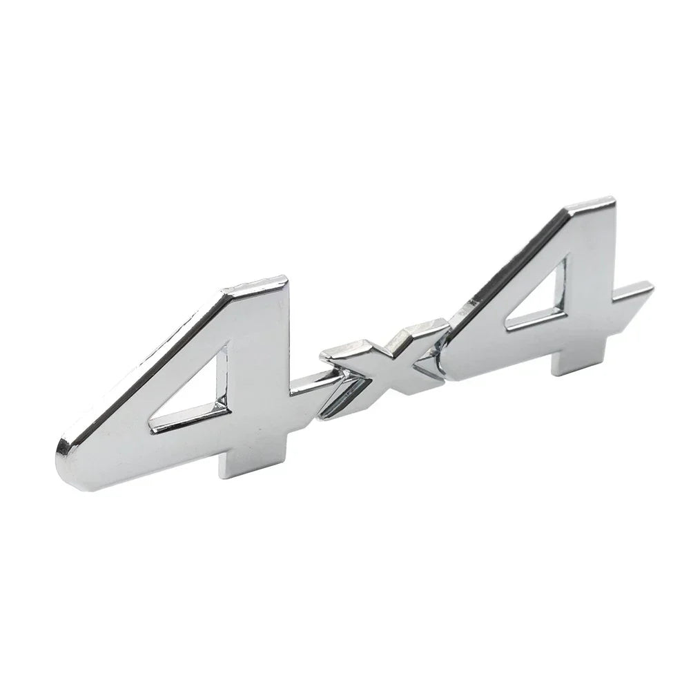 3D Rear Tailgate Emblem Badge Overlay Decal for Universal Cars Silver
