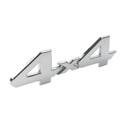 3D Rear Tailgate Emblem Badge Overlay Decal for Universal Cars Silver