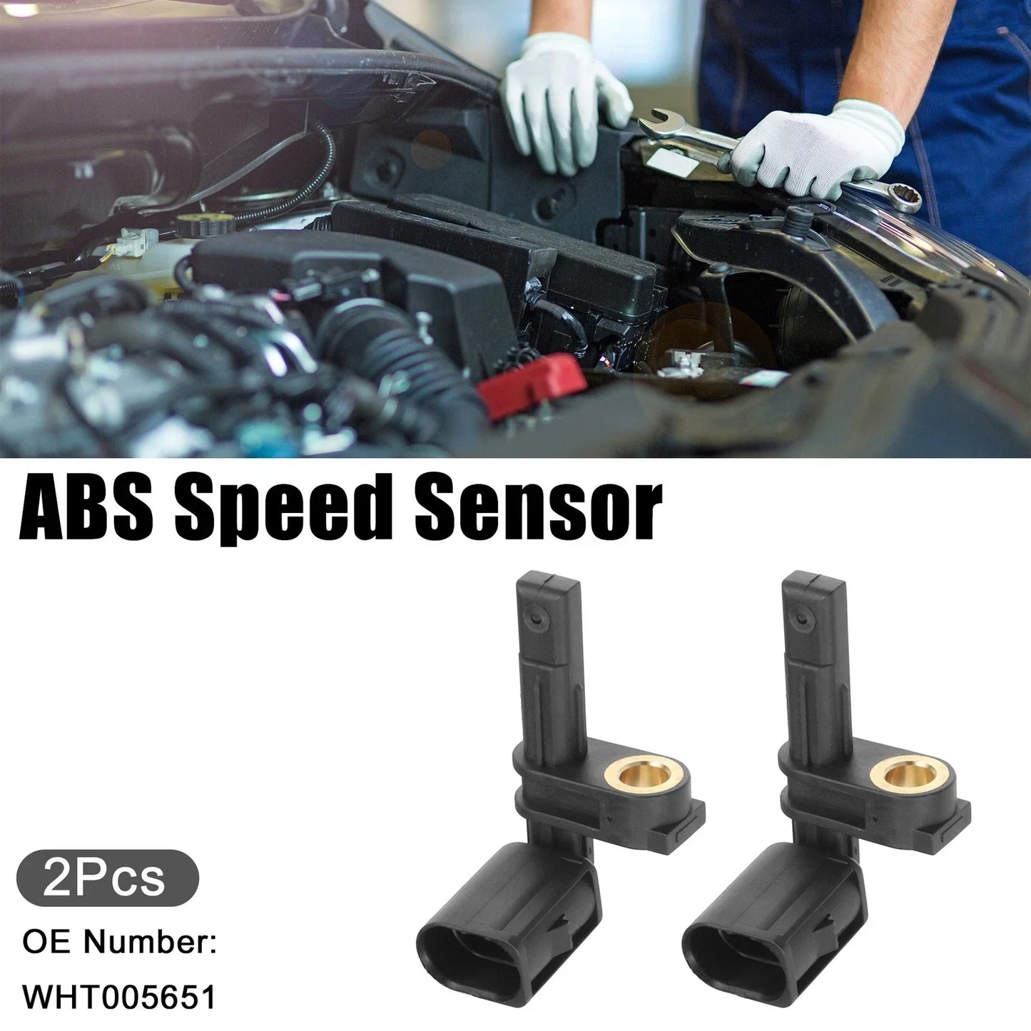 2 x Front Left Right ABS Sensors for Volkswagen Touareg (2011-2016)
