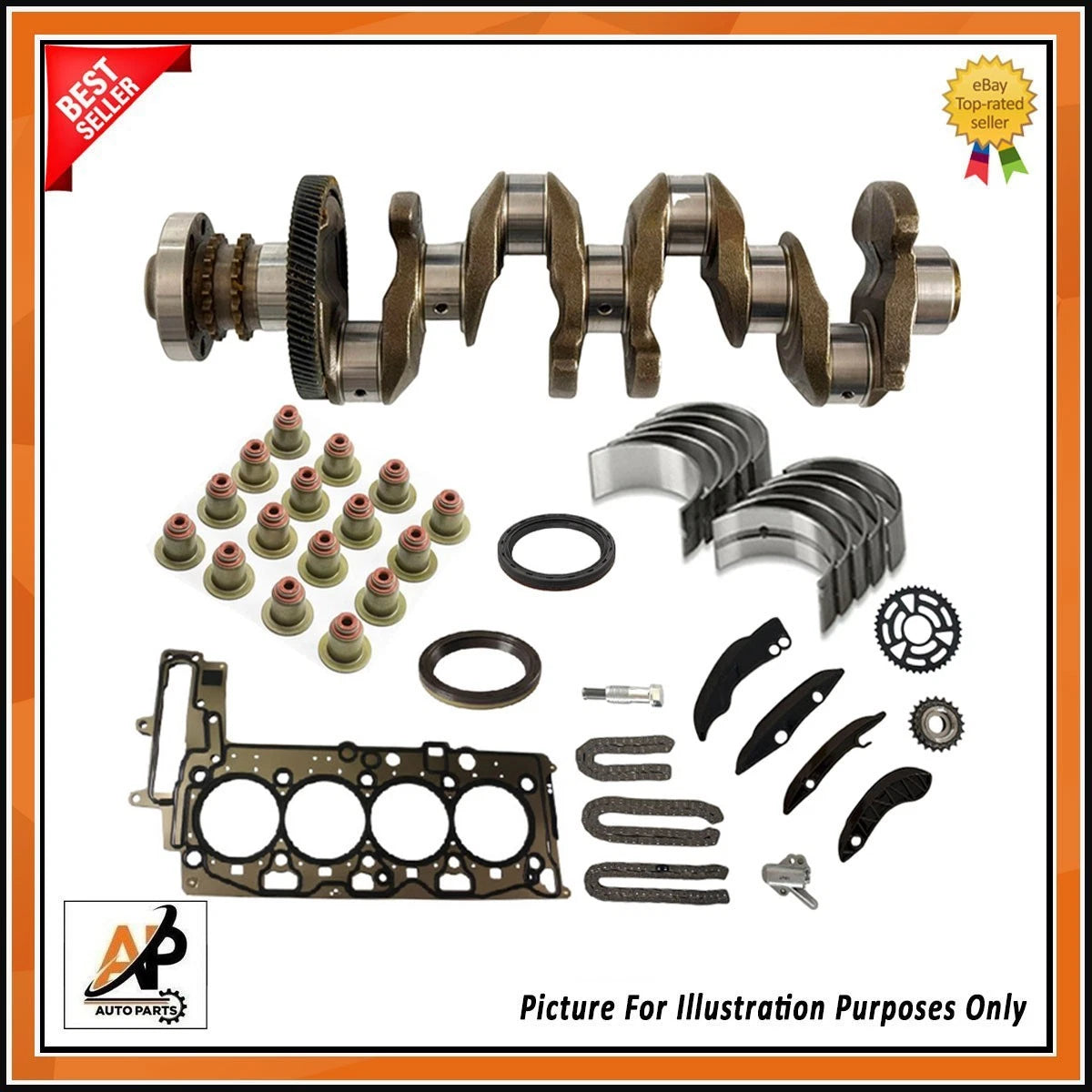 Crankshaft Rebuild Parts Kit for BMW MINI 2.0 N47 N47D20 (2009–2016)