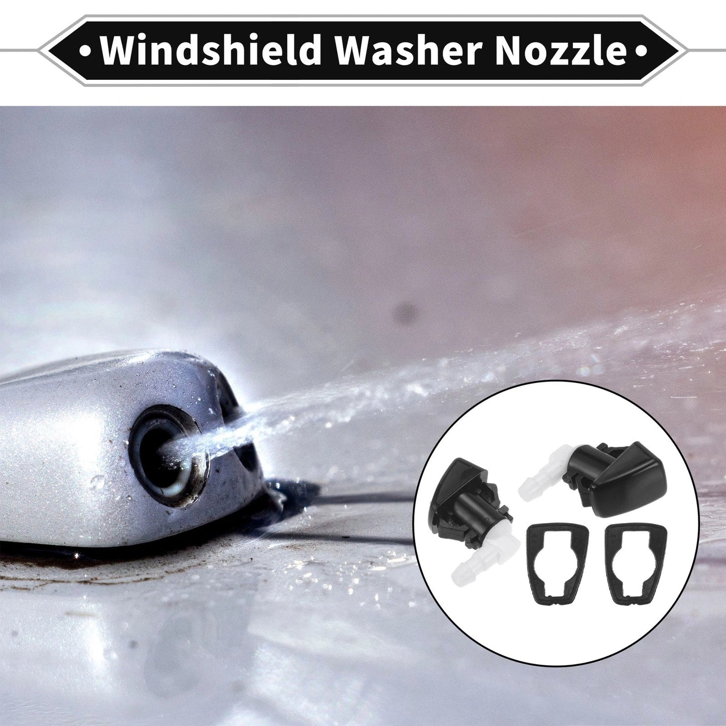 2 x Front Windshield Washer Nozzles for Jeep Grand Cherokee WK2 (2011-2021)