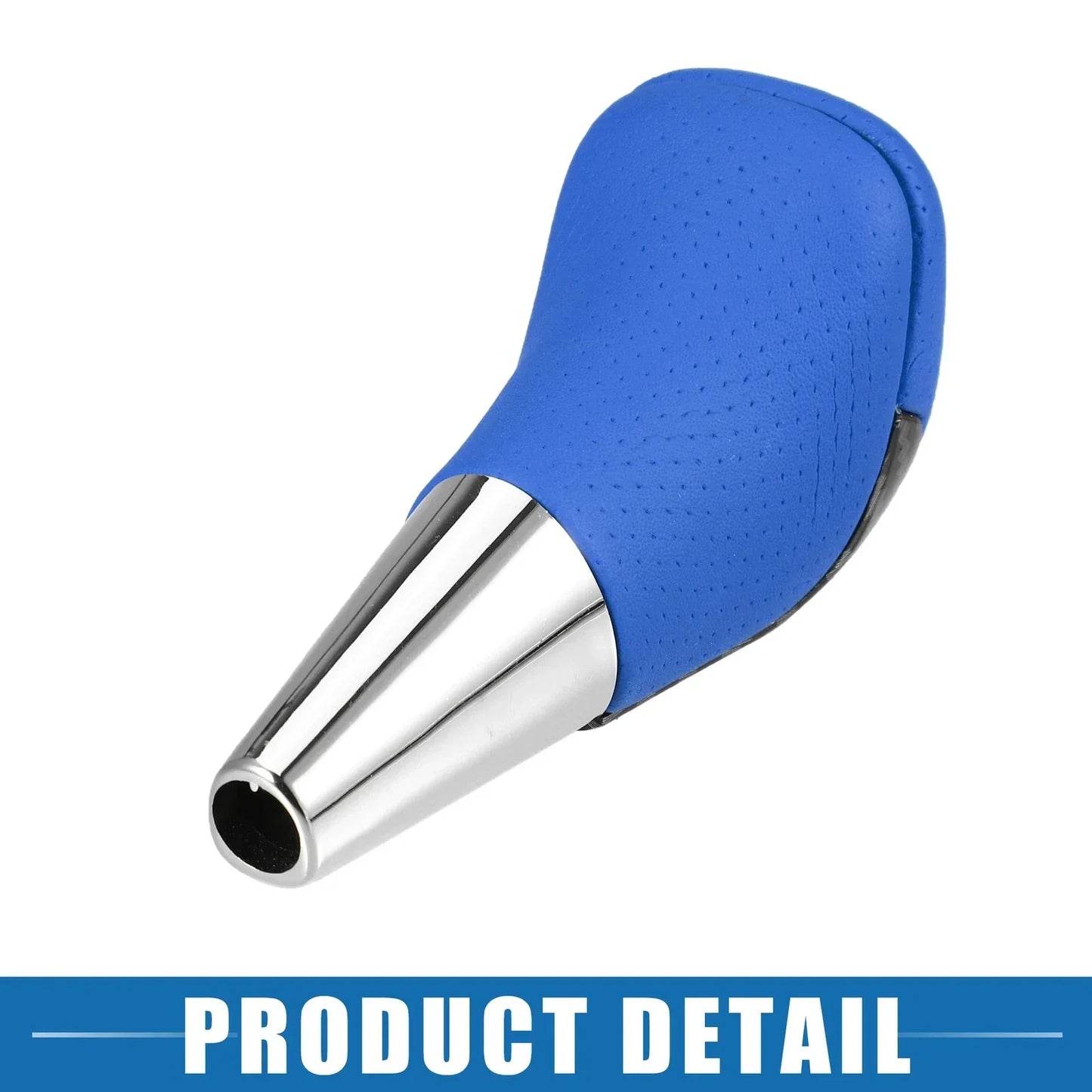 Carbon Fiber Gear Shift Knob for Toyota - Punched Faux Leather, Blue
