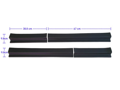 4 x Matte Black Sill Scuff Plates for Isuzu D-Max Crew Cab (2020-2022)