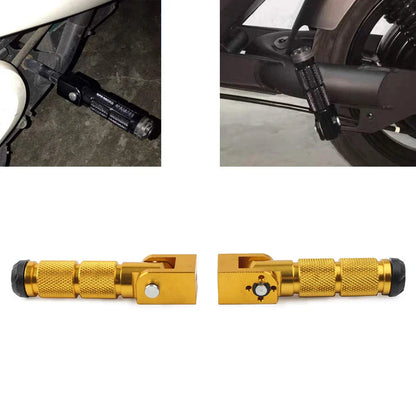 8mm Gold Universal Folding Footpegs for Motorcycle Bicycle