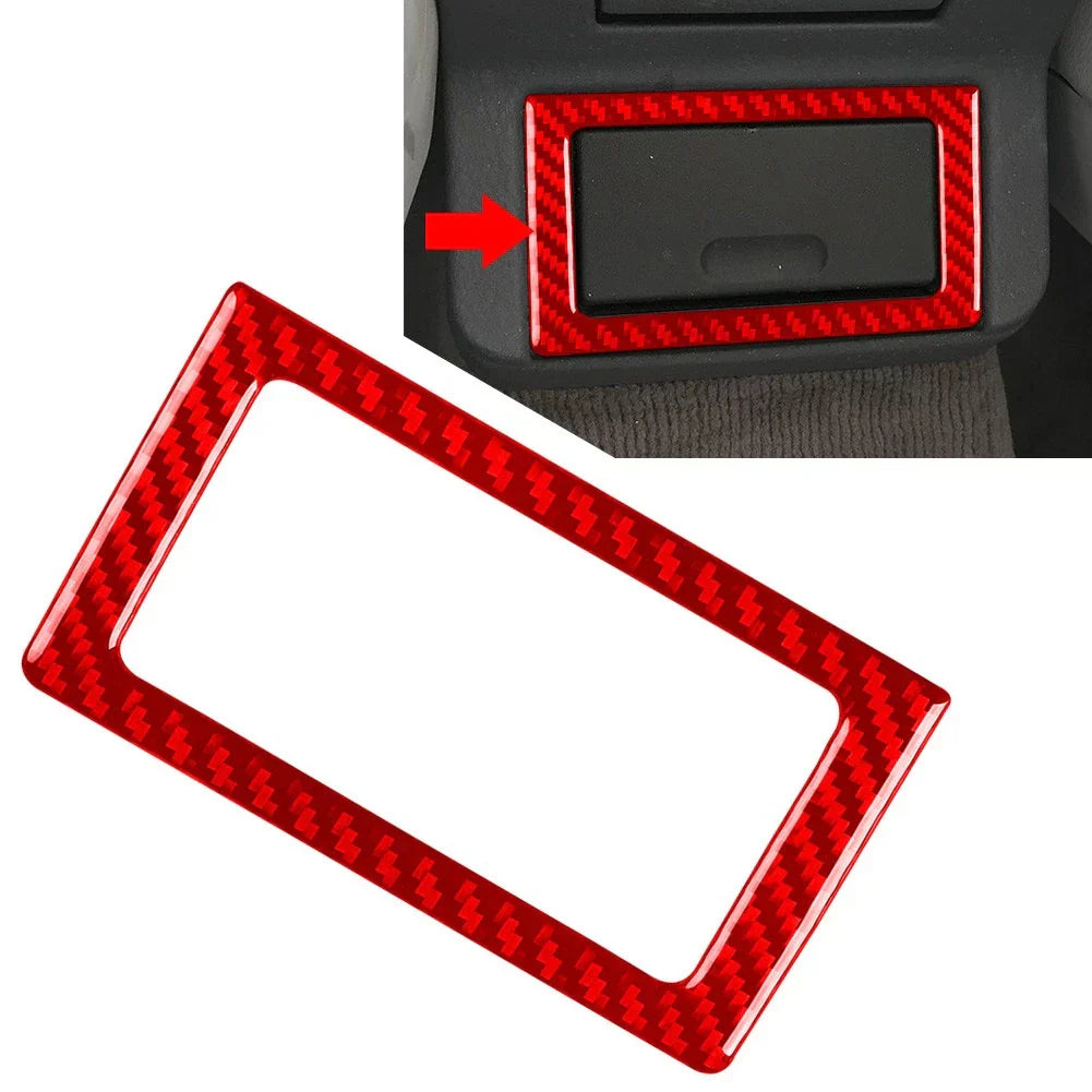 Rear Storage Box Frame Cover Trim for BMW 3 Series E36 (1994-1996) Carbon Fiber Red