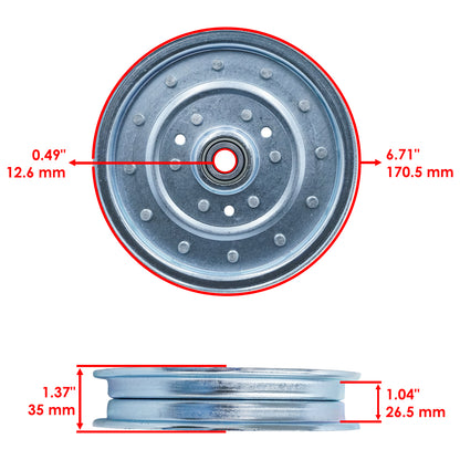 Deck Idler Pulley Replacement for Snapper 400Z 460Z 500Z 550Z 560Z ZTX550 (2000–2000)