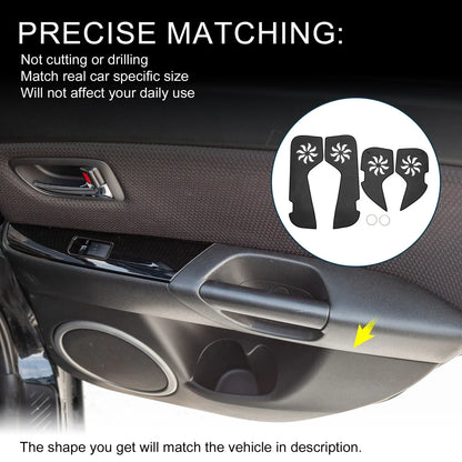 Car Door Leather Anti Kick Pad Sticker for Porsche Macan (2016-2024) Black Set