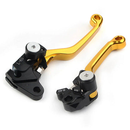 Gold Pivot Brake Clutch Levers for YAMAHA WR 250F WR 450F (2001-2016)