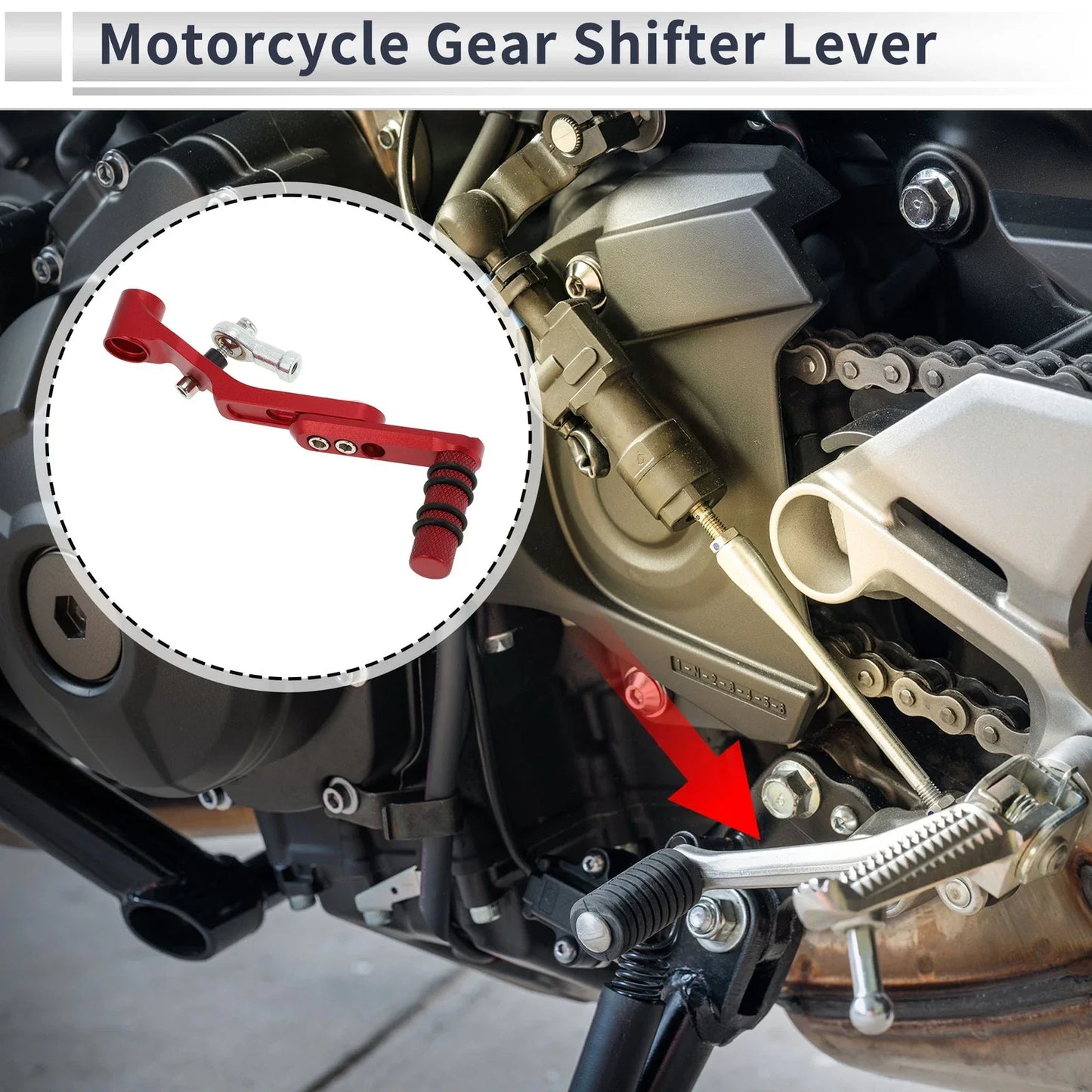 Shifter Lever for Honda CBR650R 2019-2022 - Red Motorcycle Gear