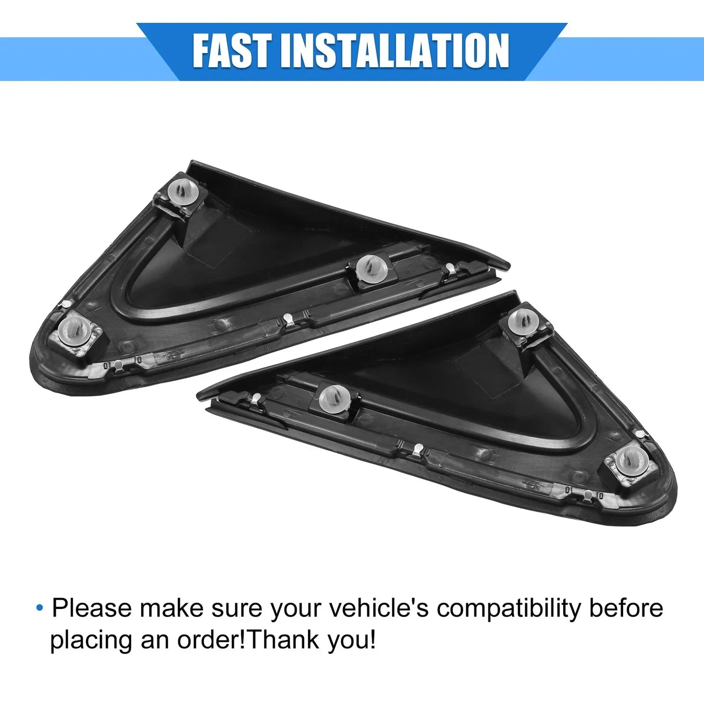 2 x Car Front Left Right Door Mirror Flag Covers for Honda CR-V (2012-2016)