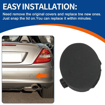 Rear Side Bumper Tow Hook Cover for Mercedes-Benz (2008-2012) Unpainted