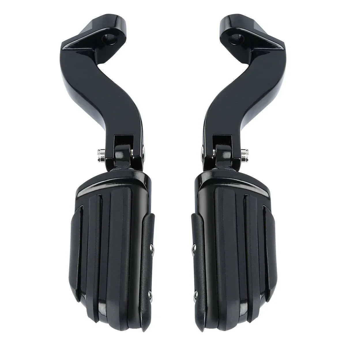 Black Rear Passenger Foot Pegs for Harley Road Street Glide (1993-2020)