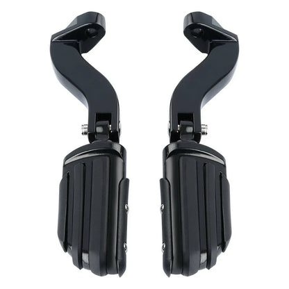 Black Rear Passenger Foot Pegs for Harley Road Street Glide (1993-2020)