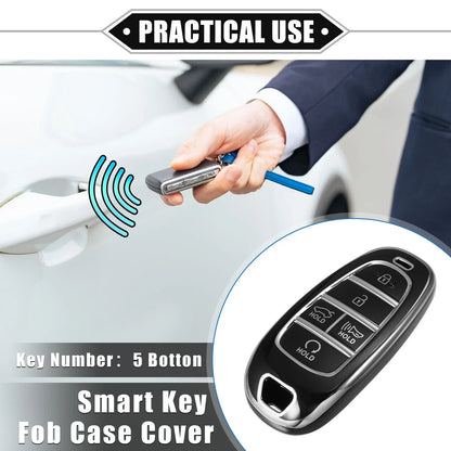 5 x Remote Keyless Key Fob Covers for Hyundai Sonata Santa Fe (2011-2023)